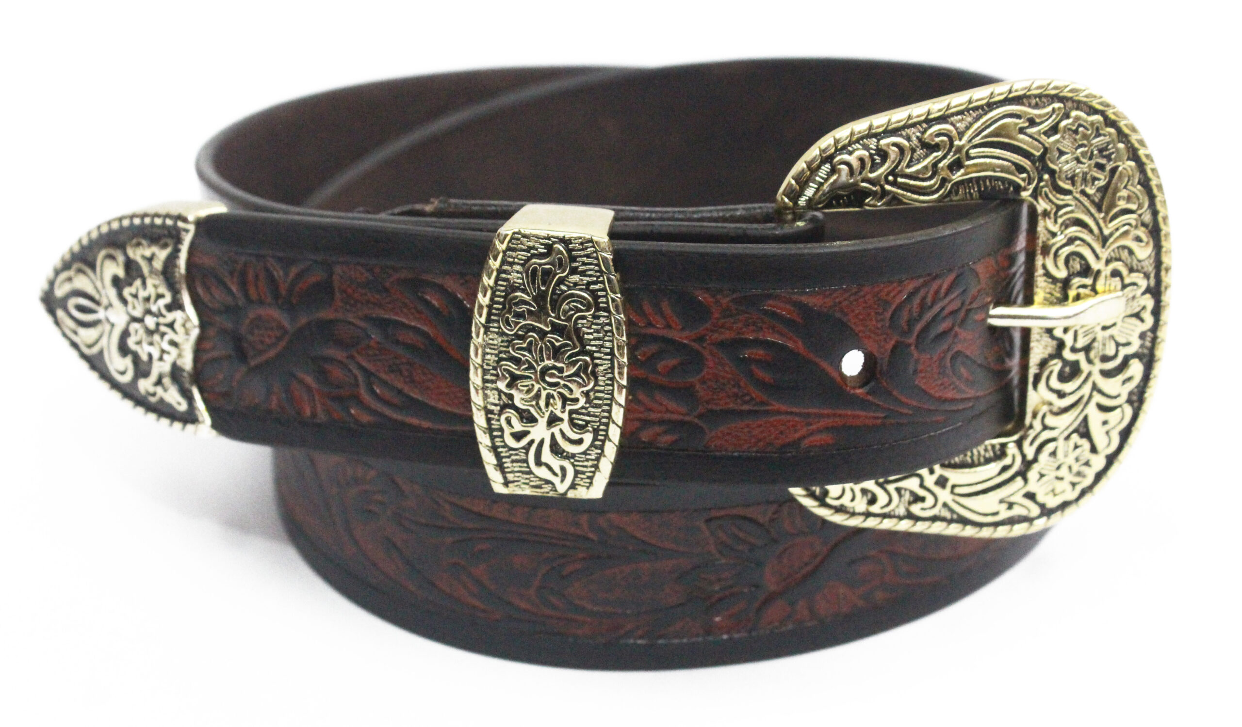Pelt Leather Hand Tooled Belt with western Buckle