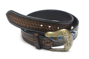 Genuine Leather Beaded Belt Handing Tooling